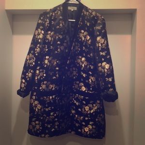 Charlotte Russe Oversized Flower Print Blazer